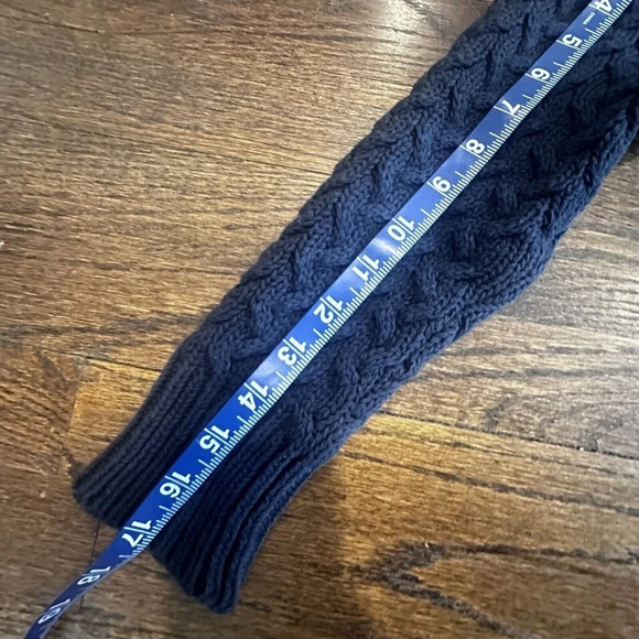 Frnch Paris Navy Blue Chunky Knit Pullover Crewneck Sweater Size Small E08260. - Picture 7 of 9